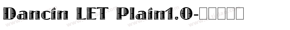 Dancin LET Plain1.0字体转换